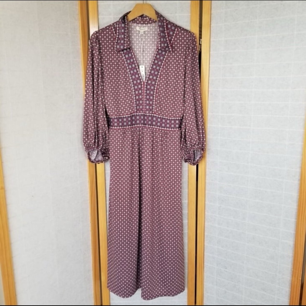 MAX STUDIO size Large Long Burgundy Dress NEW!